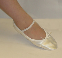 satin ballet shoes satin upper pink or ivory
